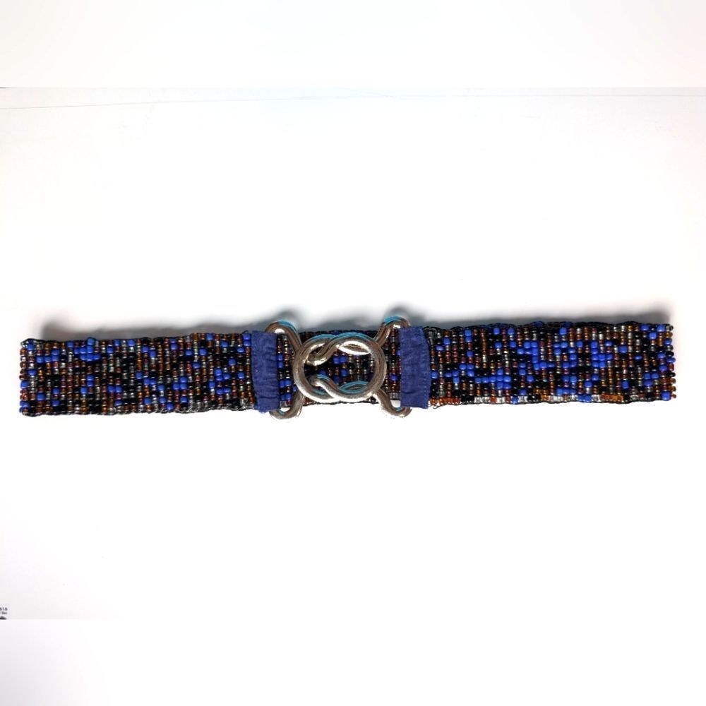 Beaded elastic waist belt size small or medium